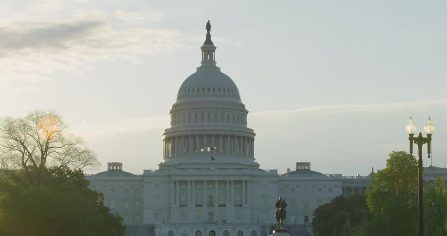 The capitol building in washington dc on a sunny day