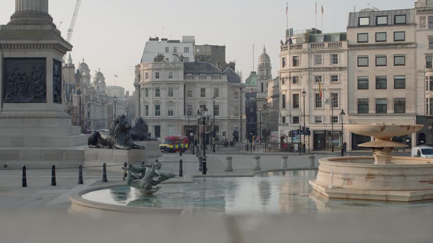 Trafalgar square in the city of westminster central london
