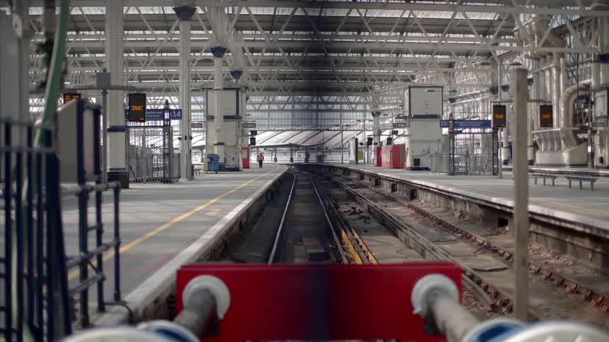 The station is empty