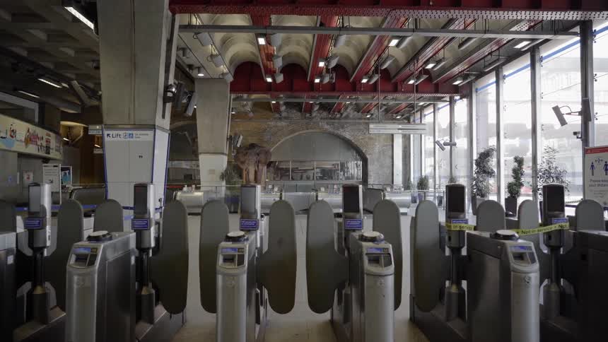 The interior of an empty terminal
