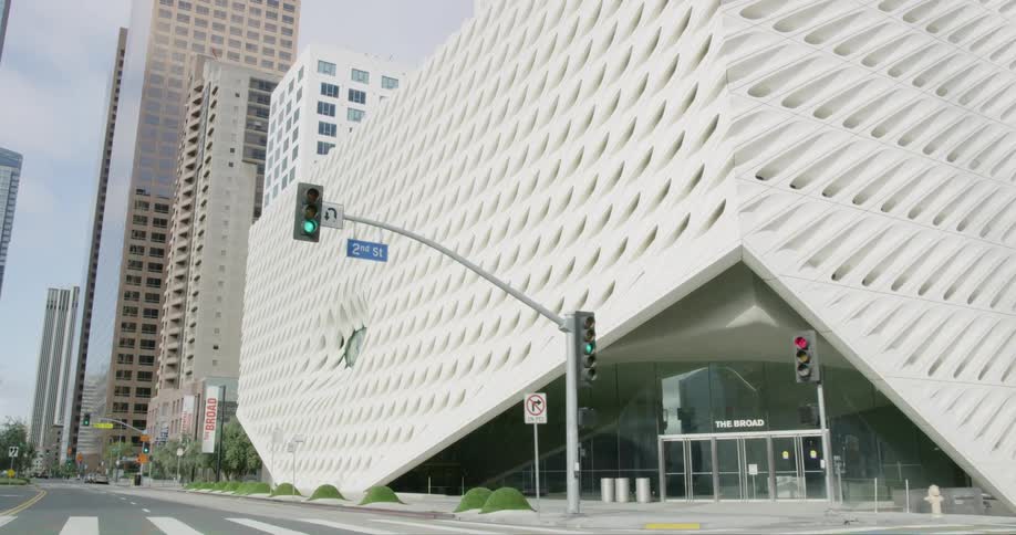 The broad contemporary art museum on grand avenue in downtown los angeles