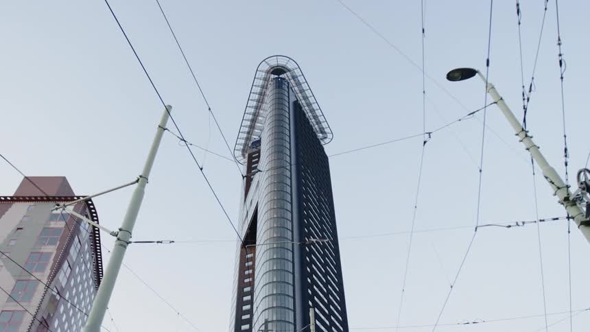 The building stands tall