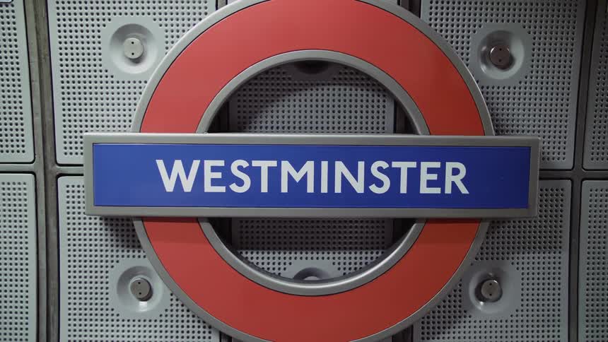 A sign says westminster