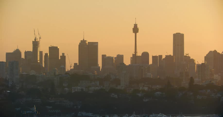 Skyline of a city and the downtown area