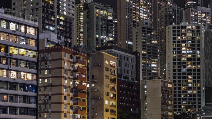 Residents spend their time in the condos at night