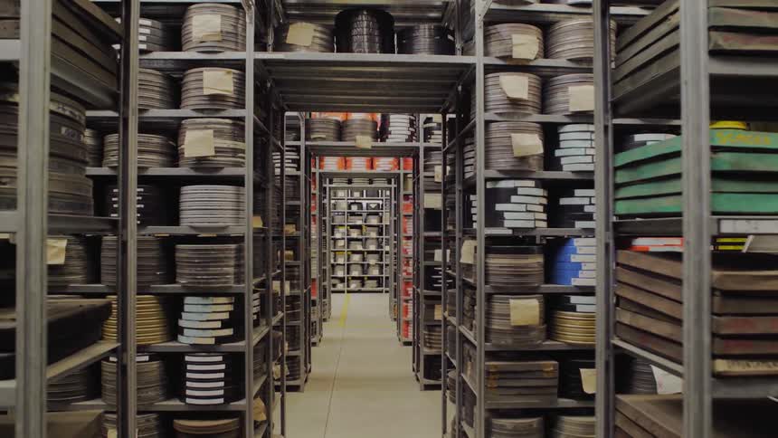 Shelves in a store is displayed