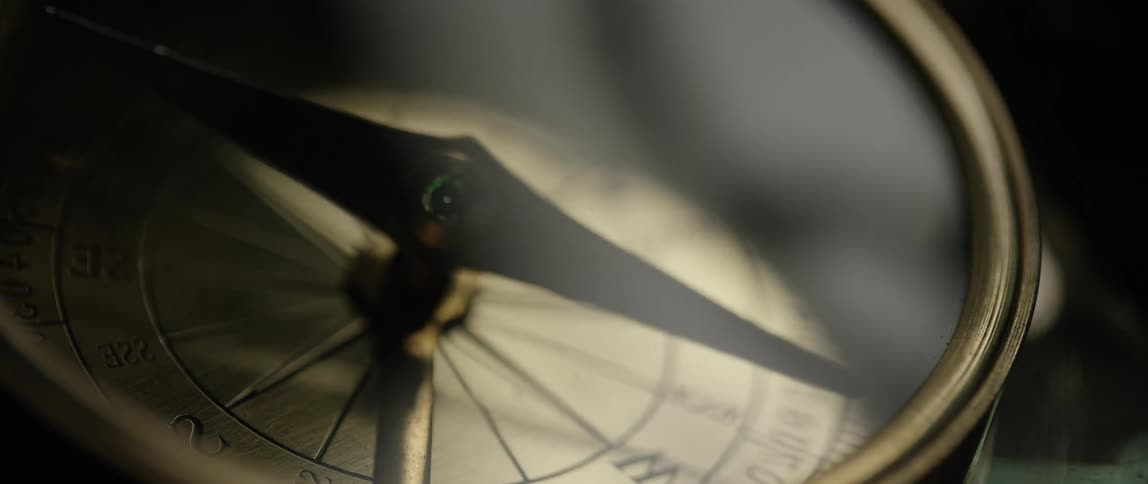 The face of a compass