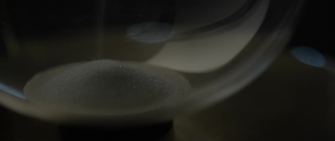 Pile of crystalline dust poured into a clear bowl