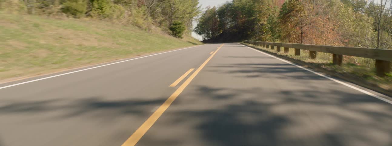 The highway runs past the mountain range