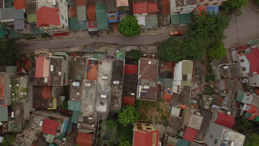 A neighborhood in a city during the day