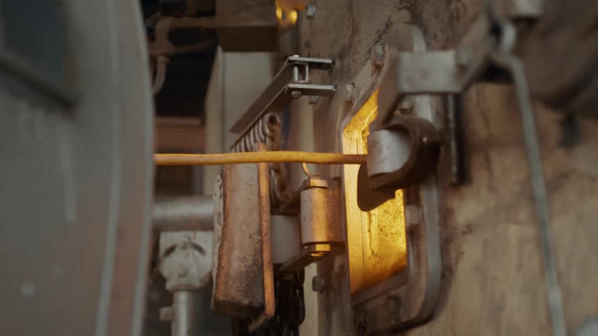 A person is working in a factory