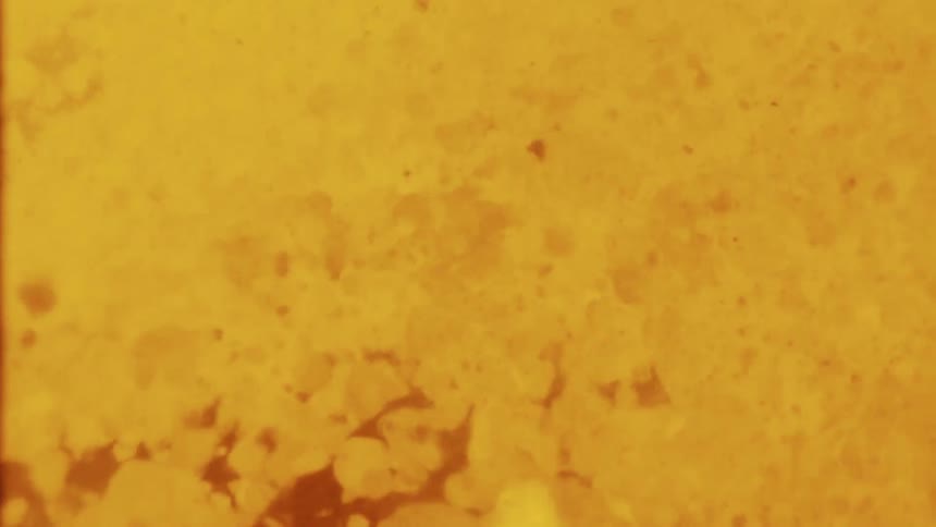 Abstract footage is displayed