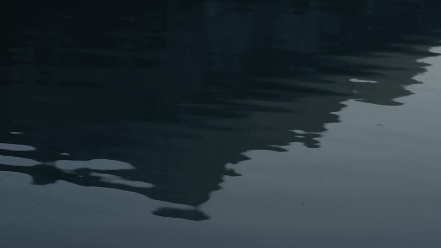 Water reflection on a calm lake