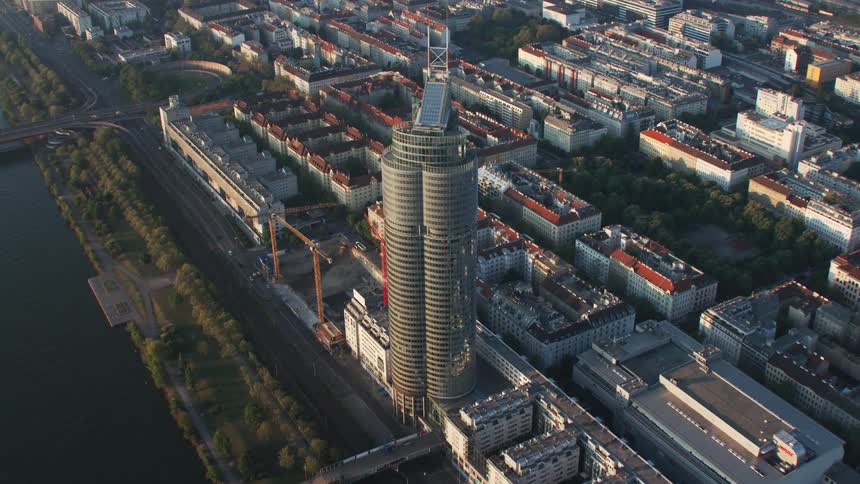 Buildings in a city on the waterfront