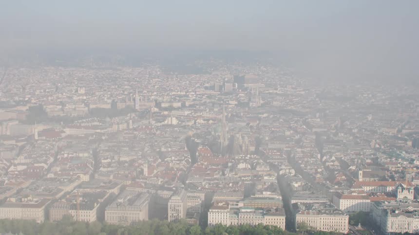 Aerial view of vienna with its tourist attractions