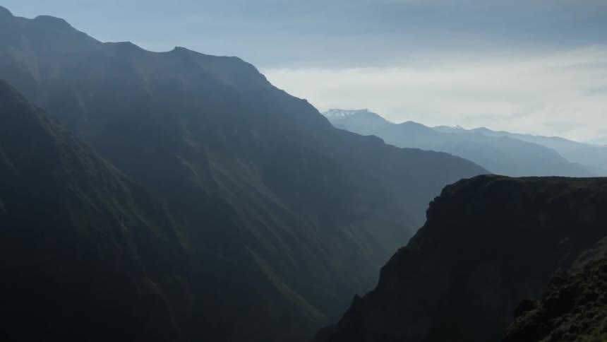 View of a mountain range on a cloudy day
