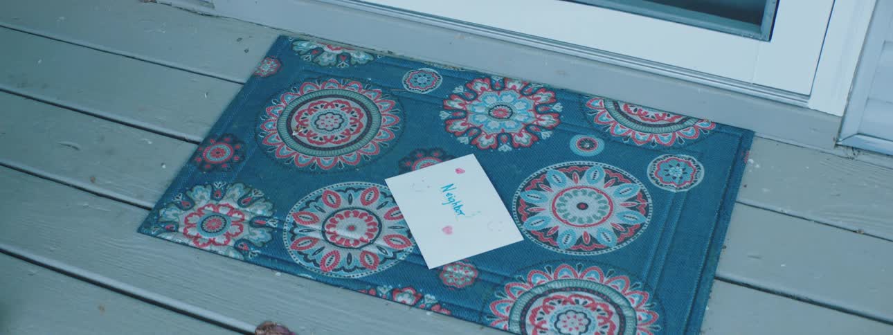 A letter is thrown on the the doorstep