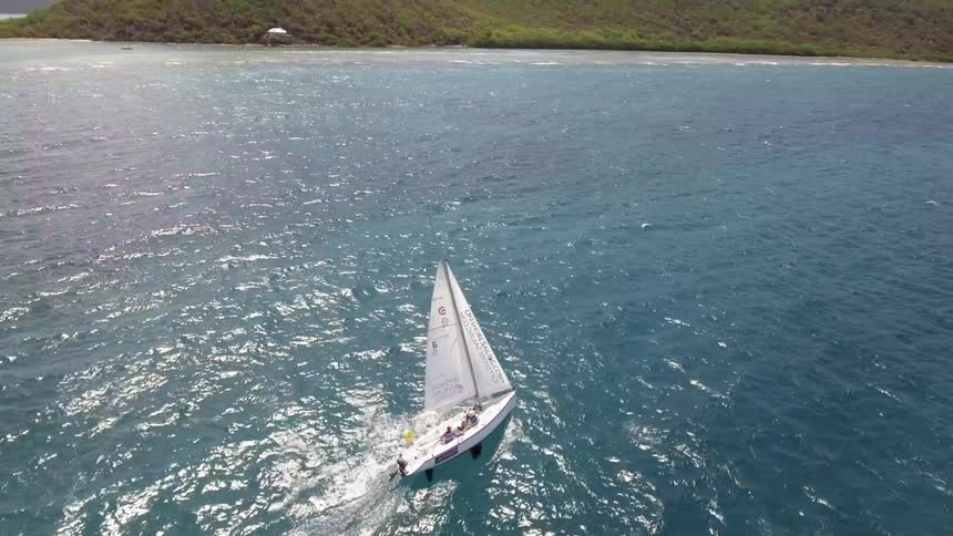 People sailing in a sail boat