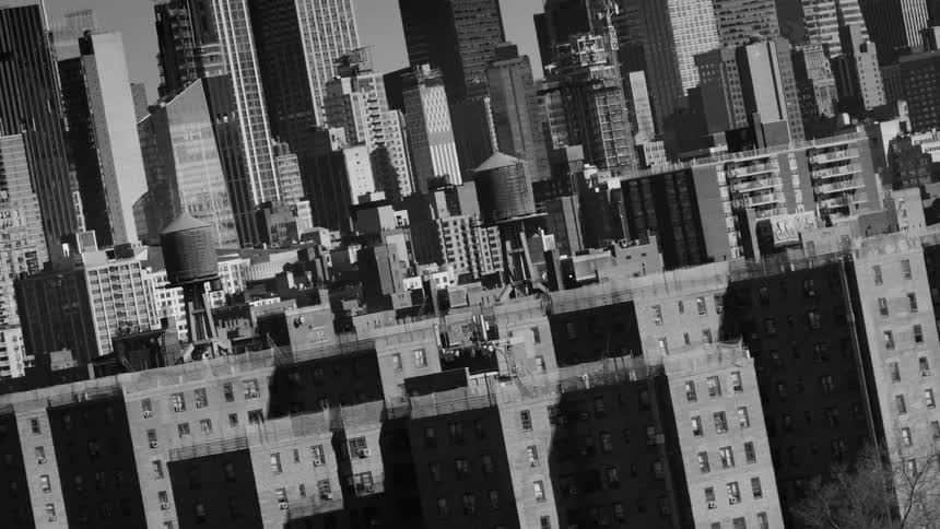 A city with buildings and skyscrapers