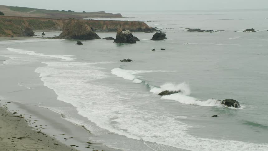 Waves rolling in to the shore