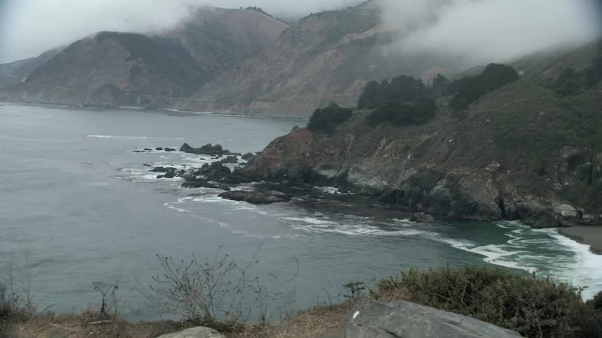 Time lapse of waves rolling towards the shore