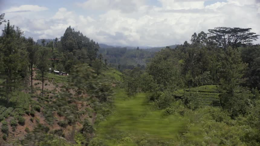 Hills in rural farming area at day