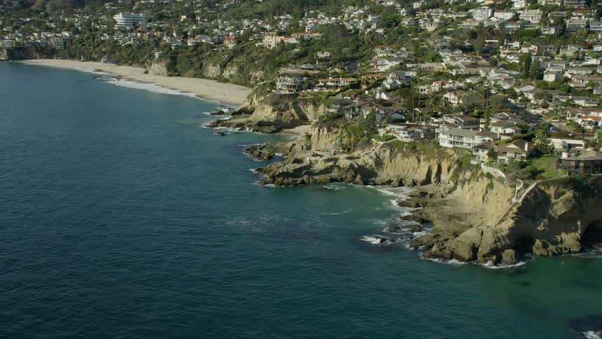 Sweeping aerial views of Orange County's beautiful rugged coastline