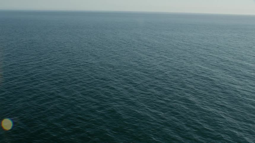 Wide open view of the ocean from the air with no land in sight
