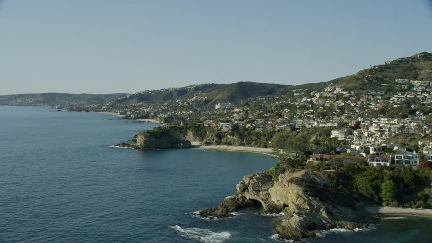 Aerial view of Iconic Orange County Coastline