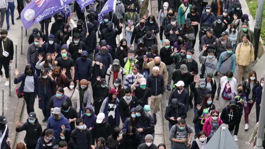People peacefully protest