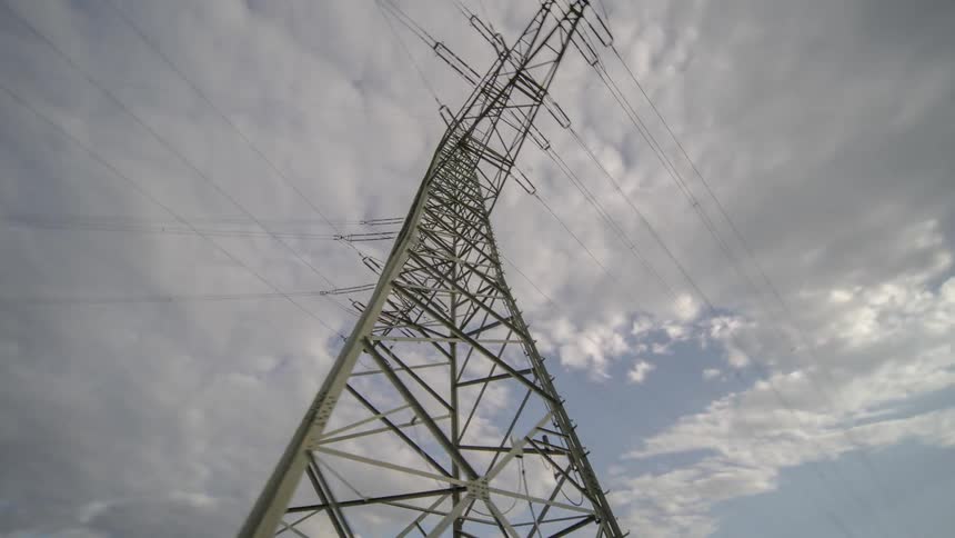 Birds eye view of an electrical tower