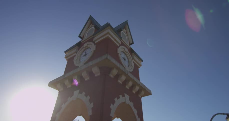 View of a clock tower on a sunny day