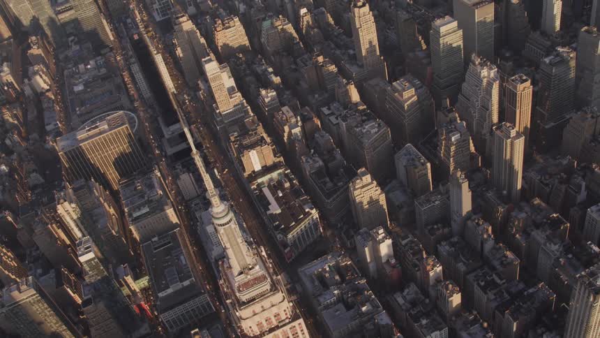 A city with building skyscrapers and roads