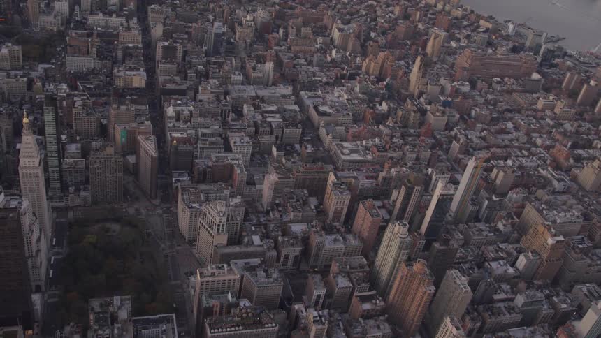 A city with building skyscrapers and roads