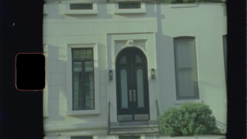 Entrance door of building caught on film