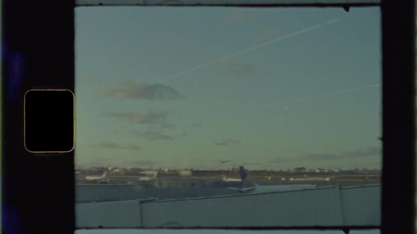 The airplane takes off into the sky
