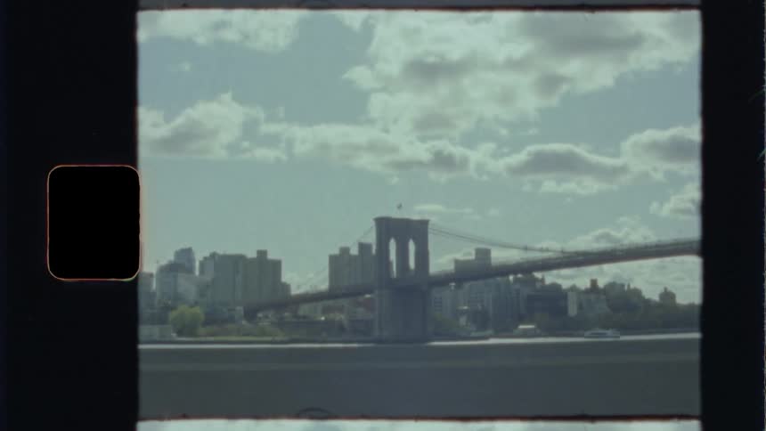 Brooklyn bridge on new york city on film