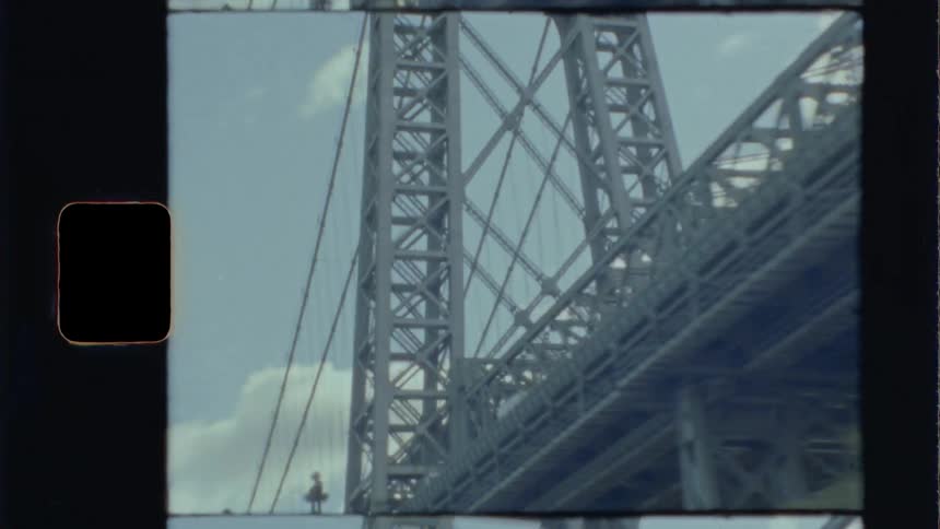 The bridge is high in the air