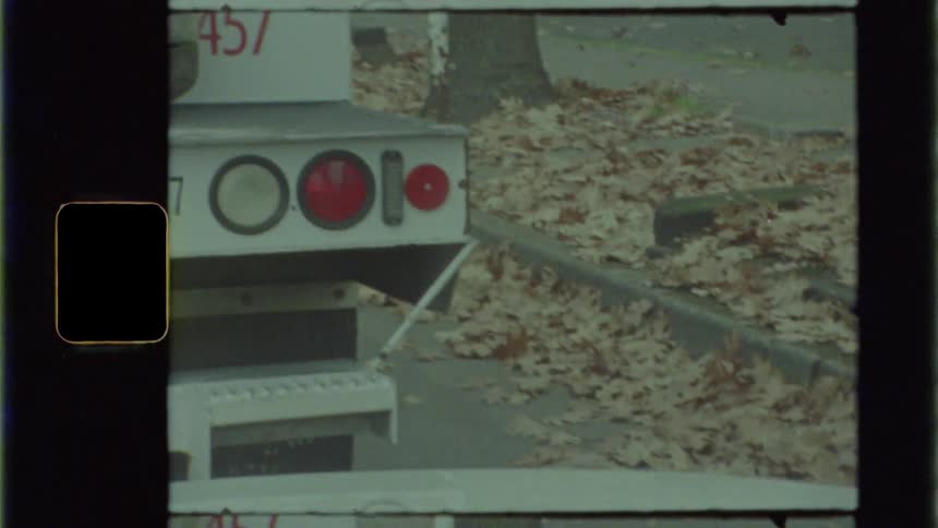 A light flashing on a truck
