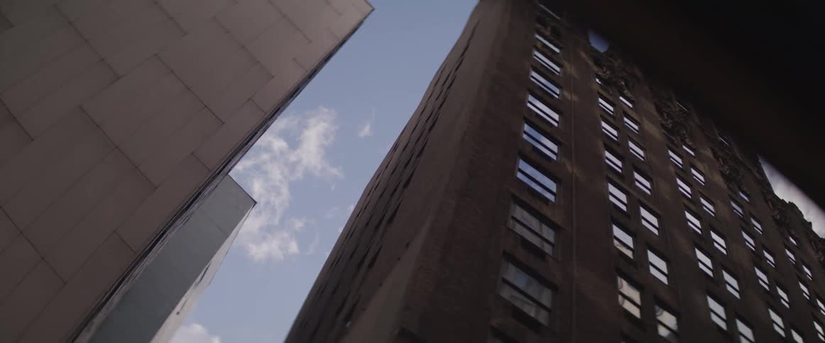The tall building has many windows