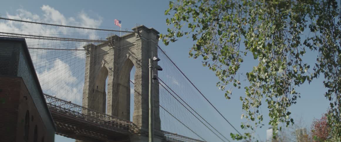 The brooklyn bridge in new york at day