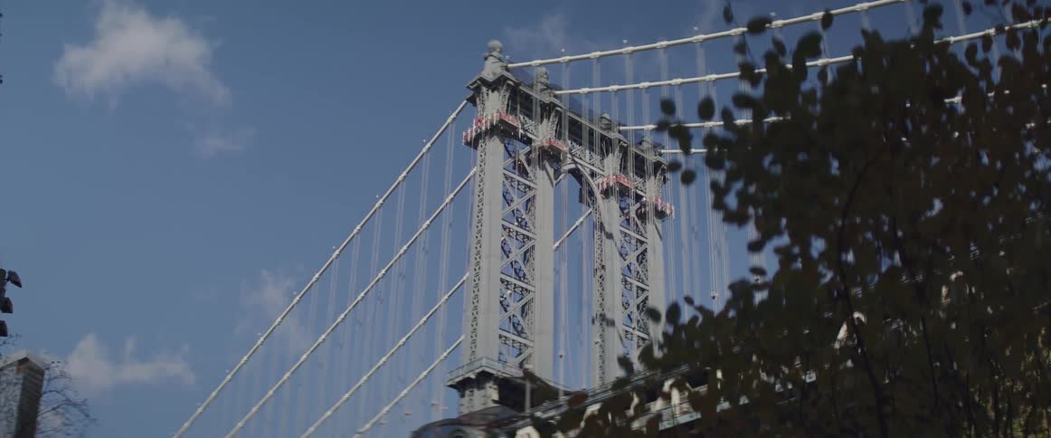 The manhattan bridge in new york city at day