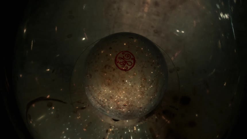 A light bulb turns on and then off