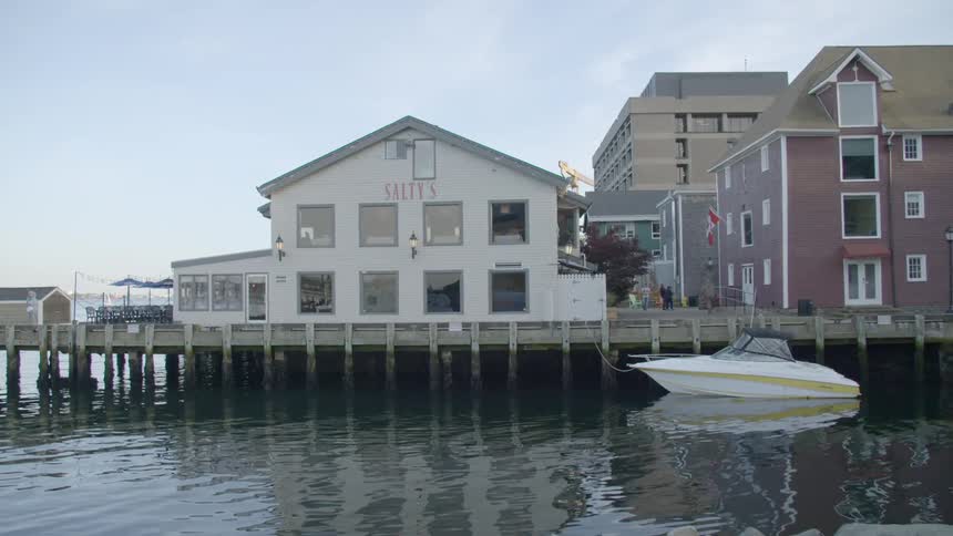 The boat is still by the docks