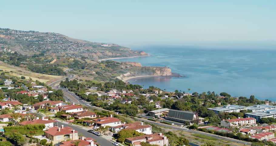 The town sits right next to the ocean