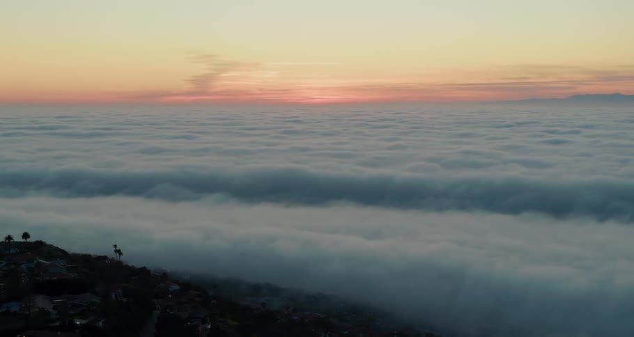Clouds moving across a neighborhood