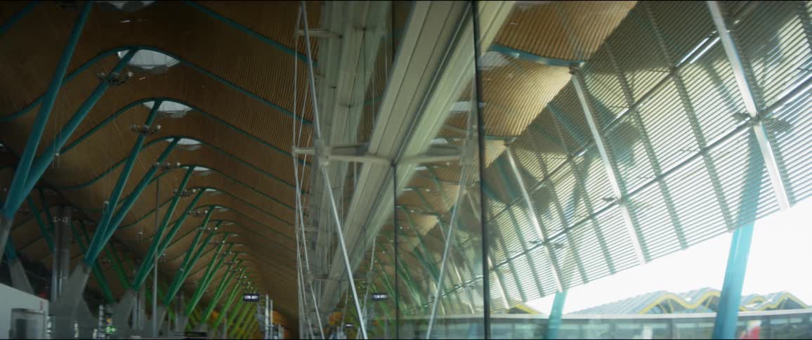 The inside of an airport