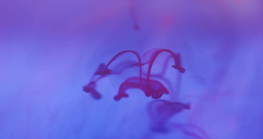 The liquid separates when dropped in water
