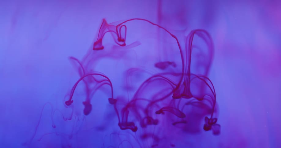 Liquid dye in water