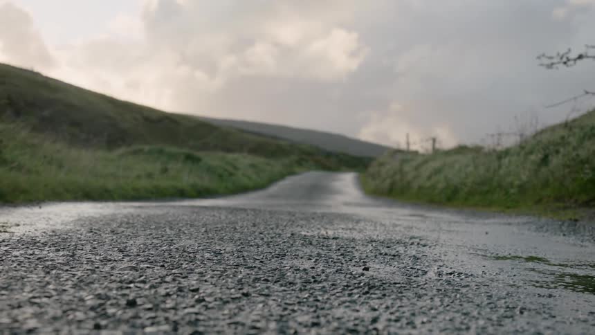 View of a asphalt road in the countryside
